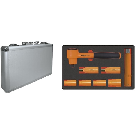 Ega Master SET OF 8 PCS - SOCKET WRENCHES 3/8" (1/4"-1/2") 1000 V 79437